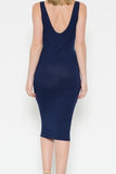 SCOOP NECK TANK MIDI DRESS