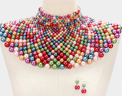 WORLD OF PEARLS BIB CHOKER