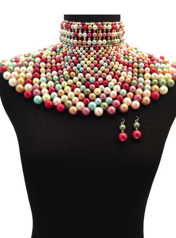 WORLD OF PEARLS BIB CHOKER
