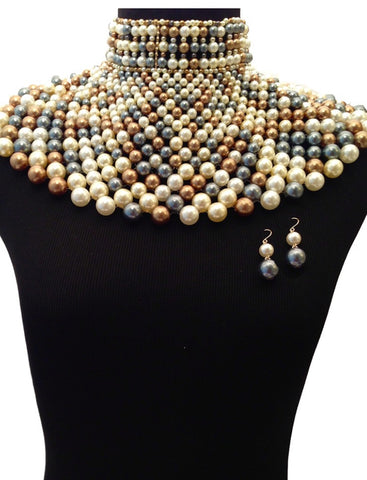 WORLD OF PEARLS BIB CHOKER