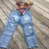 DESTROYED ANKLE BOYFRIEND JEANS