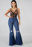 Queen Bee Denim Bell Bottoms