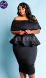 Black Beauty Peplum Dress
