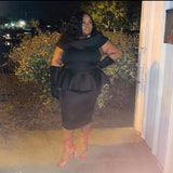Black Beauty Peplum Dress