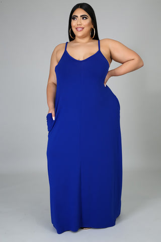 Mid Navy Maxi Dress